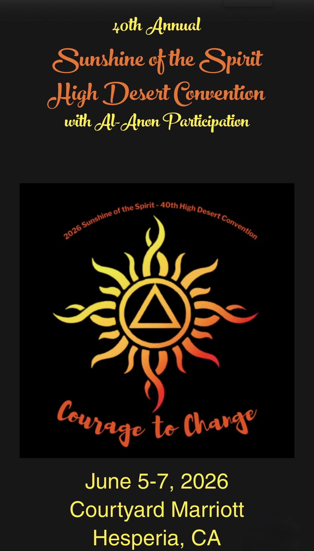 Sunshine of the Spirit — High Desert Convention